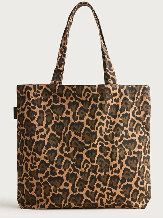 J. Crew Handbags - J. J Crew Reusable Everyday Leopard Print Canvas Tote Bag Shopping